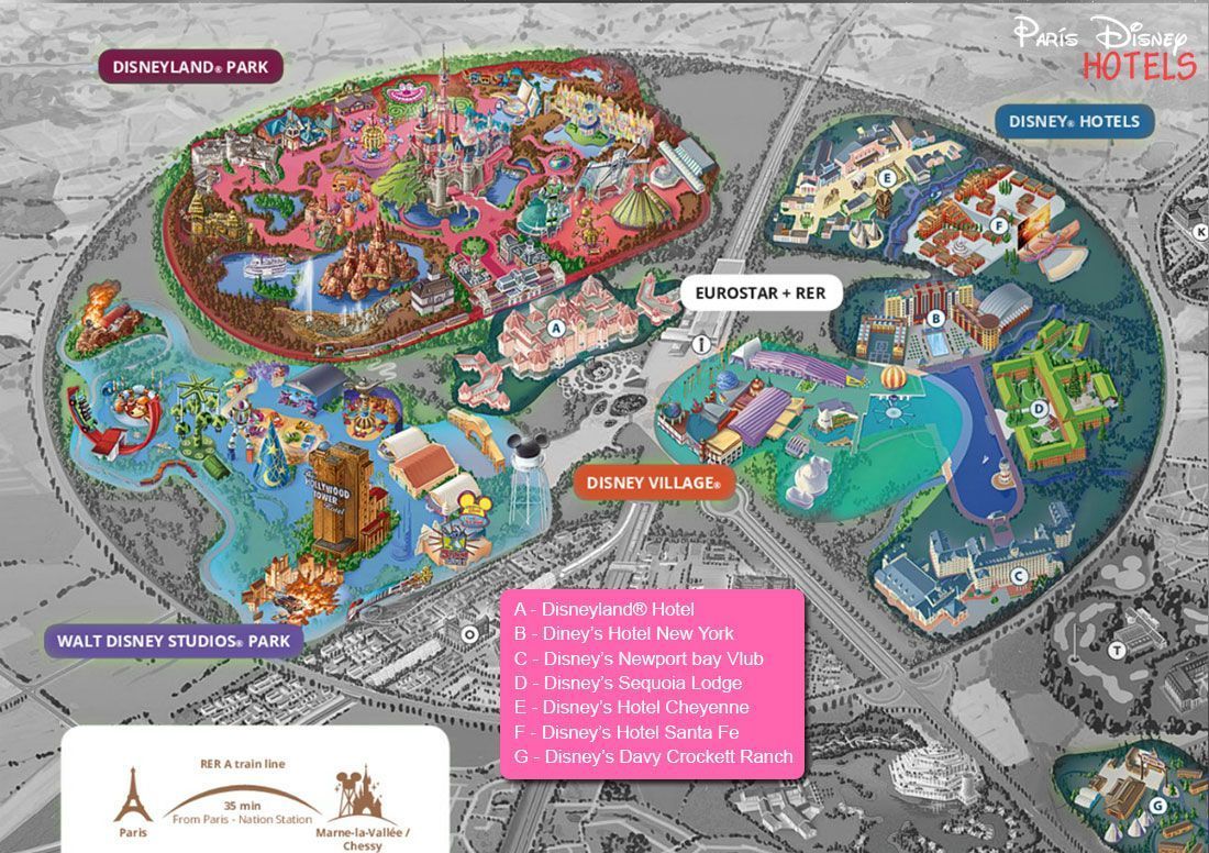 Disneyland Paris Map Disneyland Paris Map